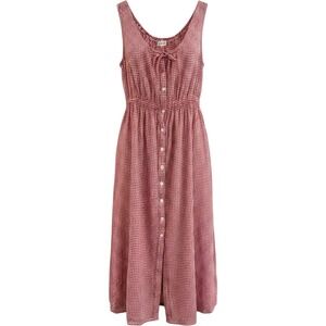 Roolee Red Gingham Midi Dress